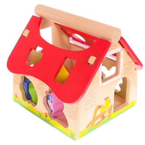 Drewniany domek, farma sorter z klockami ECOTOYS ECOTOYS Drewniany domek, farma sorter z klockami ECOTOYS ECOTOYS