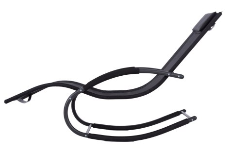 Leżak ogrodowy leżanka fotel bujany czarny MultiGarden MultiGarden