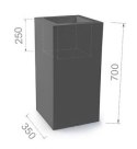Biała donica Tower Pot z oświetleniem MONUMO