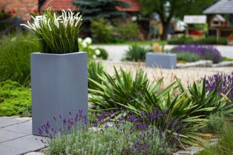 Designerska donica MONUMO TOWER POT Antracyt MONUMO Designerska donica MONUMO TOWER POT Antracyt MONUMO