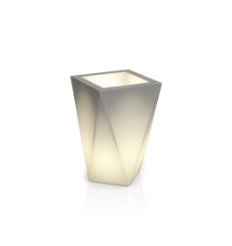 Designerska donica VASO biała z oświetleniem MONUMO