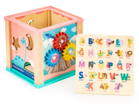 Drewniana kostka edukacyjna, sorter mula ECOTOYS ECOTOYS Drewniana kostka edukacyjna, sorter mula ECOTOYS ECOTOYS