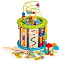 Drewniana kostka edukacyjna z grami i klockami łowienie rybek ECOTOYS ECOTOYS