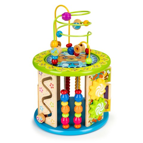 Drewniana kostka edukacyjna z grami i klockami łowienie rybek ECOTOYS ECOTOYS Drewniana kostka edukacyjna z grami i klockami łowienie rybek ECOTOYS ECOTOYS