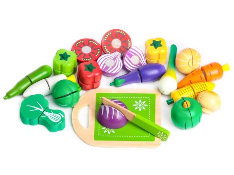 Drewniane warzywa do krojenia dla dzieci 20 sztuk ECOTOYS ECOTOYS Drewniane warzywa do krojenia dla dzieci 20 sztuk ECOTOYS ECOTOYS
