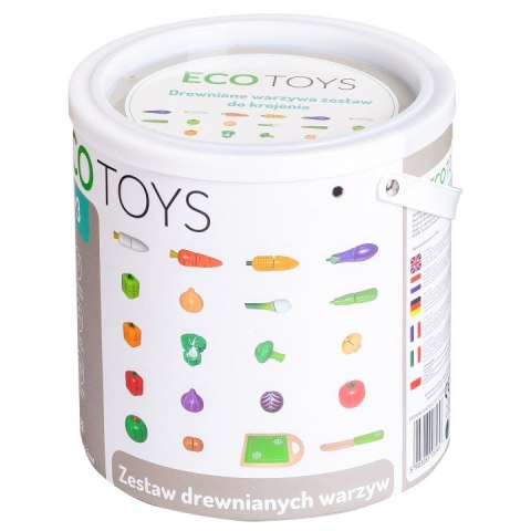 Drewniane warzywa do krojenia dla dzieci 20 sztuk ECOTOYS ECOTOYS Drewniane warzywa do krojenia dla dzieci 20 sztuk ECOTOYS ECOTOYS
