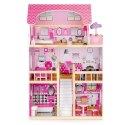Drewniany domek dla lalek mebelki ECOTOYS ECOTOYS