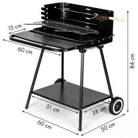 Grill ogrodowy z rożnem i regulacją rusztu + dwie duże półki MultiGarden MultiGarden Grill ogrodowy z rożnem i regulacją rusztu + dwie duże półki MultiGarden MultiGarden