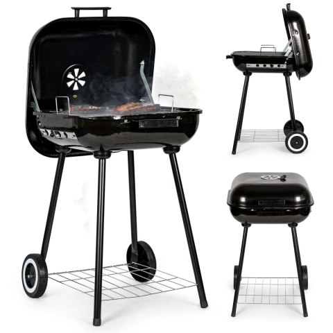 Grill węglowy ogrodowy z pokrywą na zawiasach + kółka MultiGarden MultiGarden