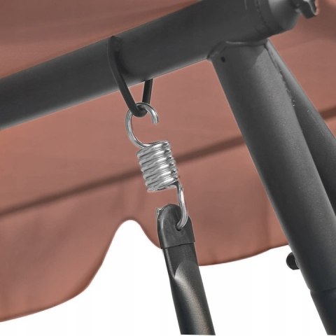 Huśtawka ogrodowa rozkładana 3-osobowa 2w1 poduszki brązowa MultiGarden MultiGarden