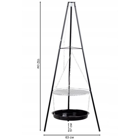Palenisko grill ogrodowy ogrodowe z rusztem trójnóg MultiGarden MultiGarden Palenisko grill ogrodowy ogrodowe z rusztem trójnóg MultiGarden MultiGarden
