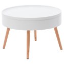 Stolik kawowy okrągły ze schowkiem 60 cm ModernHome ModernHome