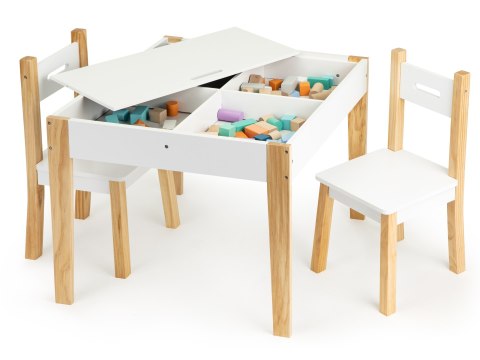 Stolik z dwoma krzesłami zestaw mebli dla dzieci ECOTOYS ECOTOYS Stolik z dwoma krzesłami zestaw mebli dla dzieci ECOTOYS ECOTOYS