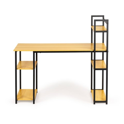 Biurko komputerowe biurowe stół + regał półki loft jasny dąb ModernHome ModernHome Biurko komputerowe biurowe stół + regał półki loft jasny dąb ModernHome ModernHome