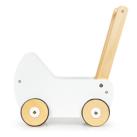 Drewniany wózek dla lalek pchacz chodzik ECOTOYS ECOTOYS