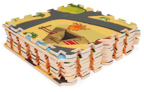 Mata piankowa dla dzieci puzzle safari 9el 93x93cm ECOTOYS ECOTOYS