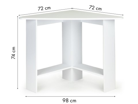 Nowoczesne biurko komputerowe narożne białe ModernHome ModernHome Nowoczesne biurko komputerowe narożne białe ModernHome ModernHome