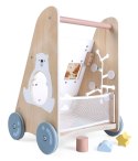 Pchacz chodzik drewniany edukacyjny z ruchomymi elementami ECOTOYS MULTISTORE