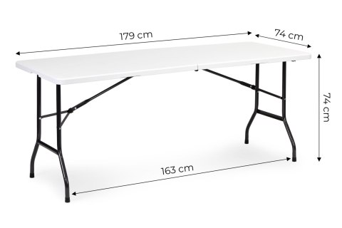 Stół cateringowy 180 cm składany w walizkę biały ModernHome ModernHome Stół cateringowy 180 cm składany w walizkę biały ModernHome ModernHome