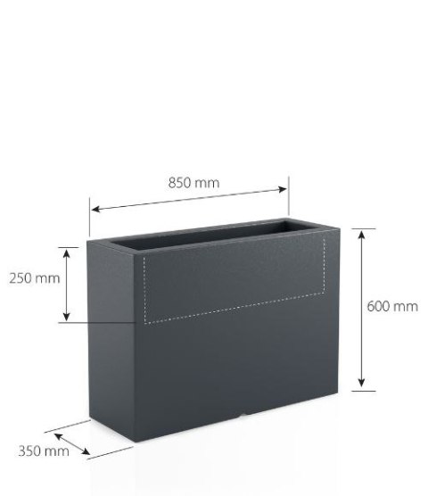 Designerska donica MONUMO LUNGO GRANDE Antracyt MONUMO Designerska donica MONUMO LUNGO GRANDE Antracyt MONUMO