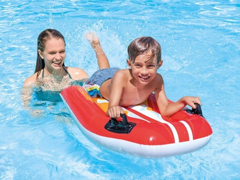 Deska do pływania dmuchana z uchwytami dla dzieci czerwona INTEX 58165 RED INTEX Deska do pływania dmuchana z uchwytami dla dzieci czerwona INTEX 58165 RED INTEX