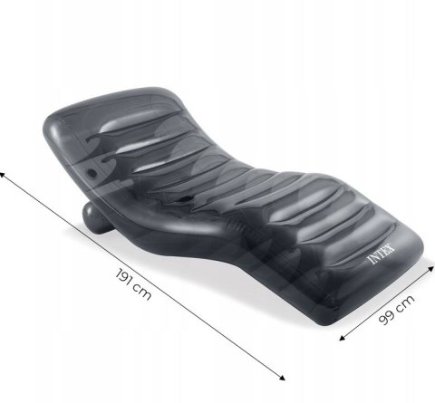 Dmuchany czarny materac do pływania 191x99cm INTEX INTEX Dmuchany czarny materac do pływania 191x99cm INTEX INTEX