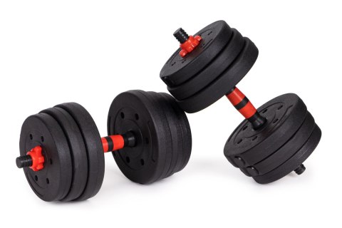 Hantle regulowane 2 x 10kg sztanga zestaw 20kg gryf ModernHome Hantle regulowane 2 x 10kg sztanga zestaw 20kg gryf ModernHome