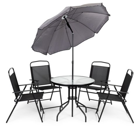 Komplet mebli ogrodowych stolik 4 krzesła parasol MultiGarden MultiGarden Komplet mebli ogrodowych stolik 4 krzesła parasol MultiGarden MultiGarden