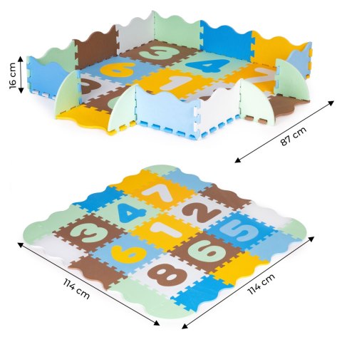 Mata piankowa edukacyjna kojec puzzle podkład dla dzieci IPLAY Mata piankowa edukacyjna kojec puzzle podkład dla dzieci IPLAY