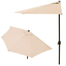 Parasol ogrodowy pół-parasol ścienny na taras 2,7 m beżowy MultiGarden MultiGarden