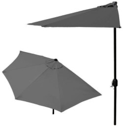 Parasol ogrodowy pół-parasol ścienny na taras 2,7 m szary MultiGarden MultiGarden