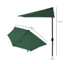 Parasol ogrodowy pół-parasol ścienny na taras 2,7 m zielony MultiGarden MultiGarden