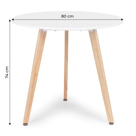 Stół stolik nowoczesny drewniany do salonu kuchni 80 cm ModernHome Stół stolik nowoczesny drewniany do salonu kuchni 80 cm ModernHome