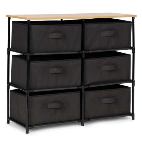 Szafka regał materiałowa tekstylna 6 koszy szara ModernHome