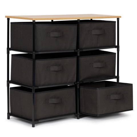 Szafka regał materiałowa tekstylna 6 koszy szara ModernHome