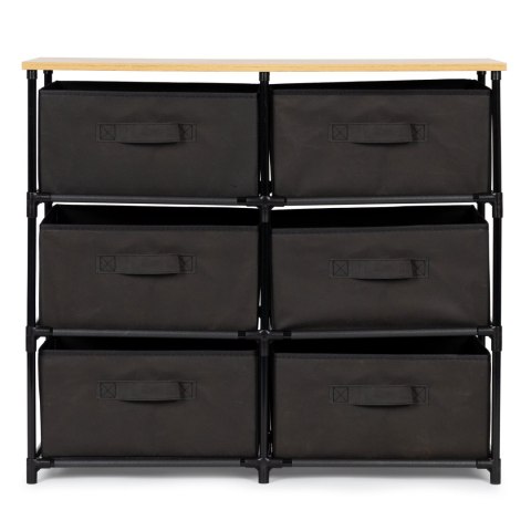 Szafka regał materiałowa tekstylna 6 koszy szara ModernHome