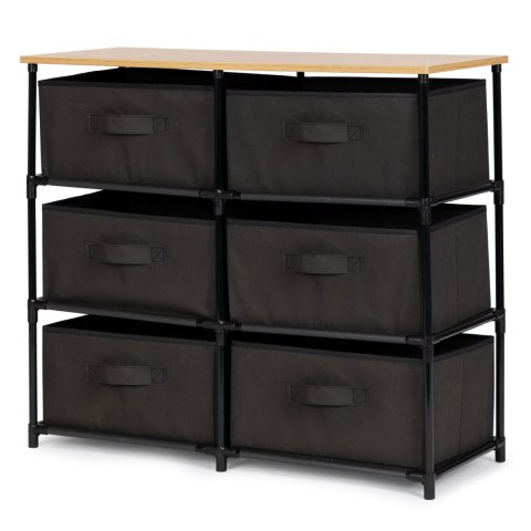 Szafka regał materiałowa tekstylna 6 koszy szara ModernHome