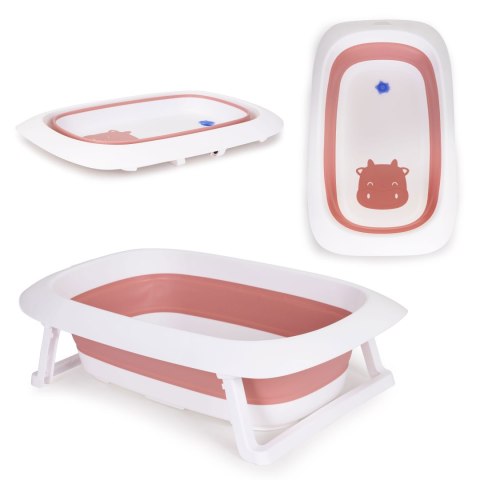 Wanienka dla dzieci wanna różowa składana z odpływem - Krówka ECOTOYS ECOTOYS Wanienka dla dzieci wanna różowa składana z odpływem - Krówka ECOTOYS ECOTOYS