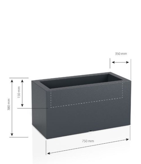 Designerska donica MONUMO LUNGO Biała MONUMO Designerska donica MONUMO LUNGO Biała MONUMO