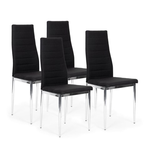Krzesła zestaw 4 szt do salonu jadalni chromowane nogi ModernHome ModernHome Krzesła zestaw 4 szt do salonu jadalni chromowane nogi ModernHome ModernHome