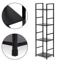 Regał drewniany nowoczesny metalowa rama LOFT 4 półki czarny ModernHome ModernHome