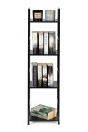 Regał drewniany nowoczesny metalowa rama LOFT 4 półki czarny ModernHome ModernHome
