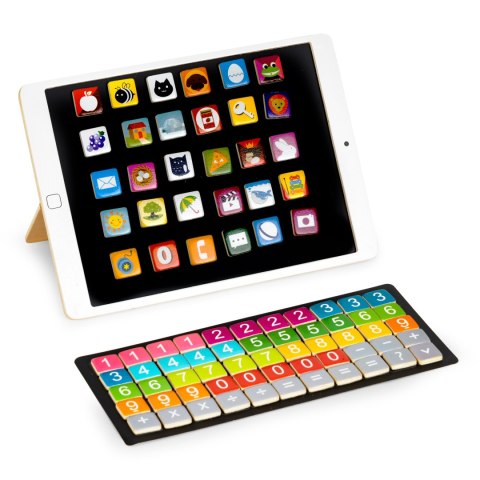 Drewniany tablet edukacyjny tablica magnetyczna kredowa ECOTOYS ECOTOYS Drewniany tablet edukacyjny tablica magnetyczna kredowa ECOTOYS ECOTOYS