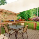Kwadratowy żagiel przeciwsłoneczny 5x5 m daszek wodoodporny beżowy MultiGarden MultiGarden