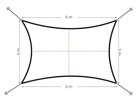 Kwadratowy żagiel przeciwsłoneczny 5x5 m daszek wodoodporny beżowy MultiGarden MultiGarden Kwadratowy żagiel przeciwsłoneczny 5x5 m daszek wodoodporny beżowy MultiGarden MultiGarden