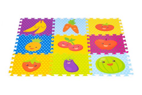 Mata piankowa dla dzieci owoce puzzle 9 elementów 86x86cm IPLAY IPLAY Mata piankowa dla dzieci owoce puzzle 9 elementów 86x86cm IPLAY IPLAY