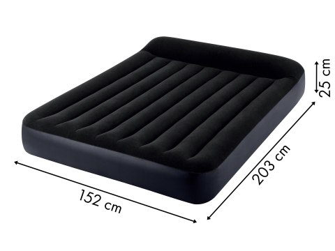 Materac dmuchany 203x152 cm z pompką łóżko welur Intex 64150ND INTEX Materac dmuchany 203x152 cm z pompką łóżko welur Intex 64150ND INTEX