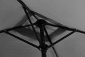 Prostokątny duży parasol ogrodowy skośny łamany z korbą szary 200x140 cm MultiGarden MultiGarden