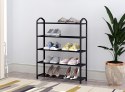 Regał na buty metalowy 5 półek 15 par butów czarny ModernHome ModernHome