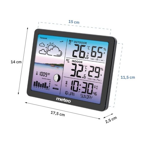 Stacja pogodowa METEO SP107 czarna METEO Stacja pogodowa METEO SP107 czarna METEO